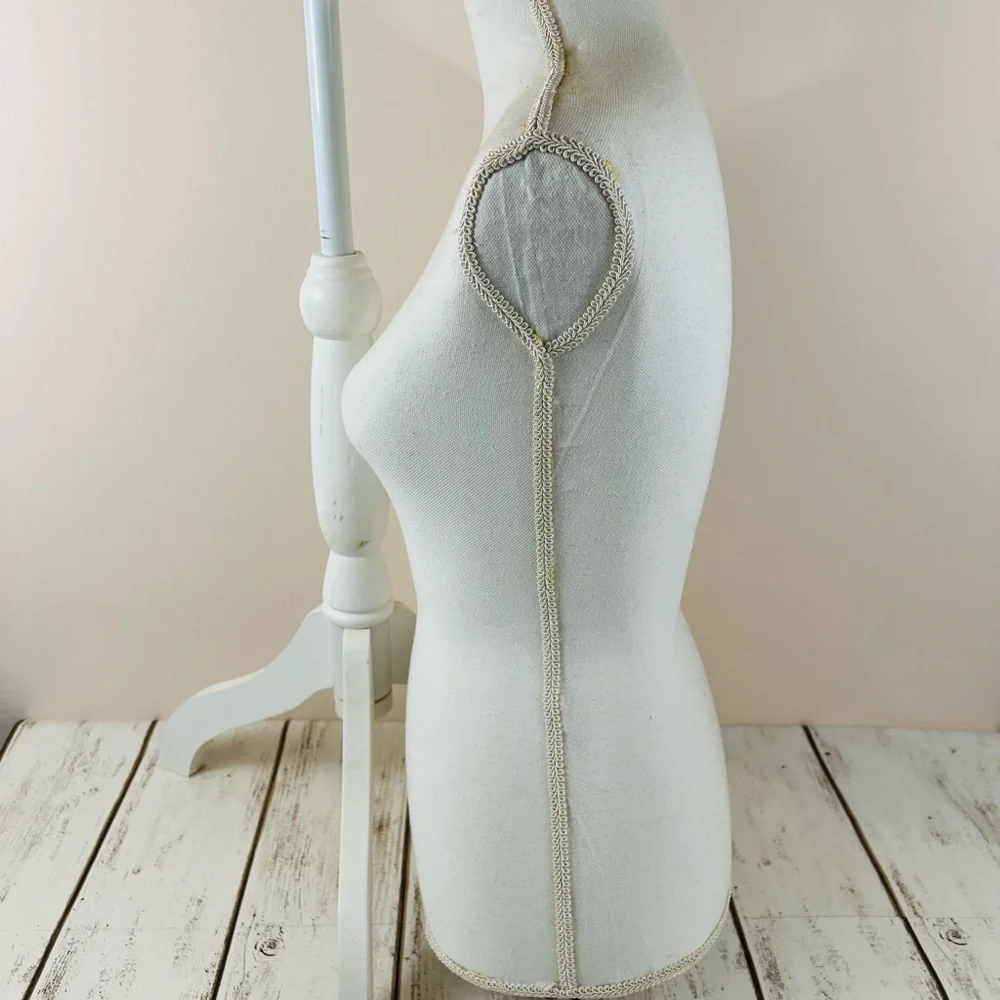 Mannequin Female Torso Body Dress Form White Adjustable Tripod Stand - Picture 5 of 7